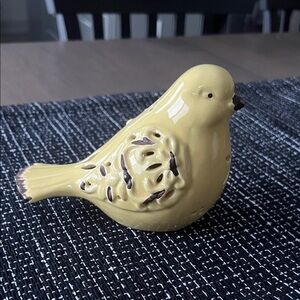 Yellow Ceramic Bird Light Up Figurine